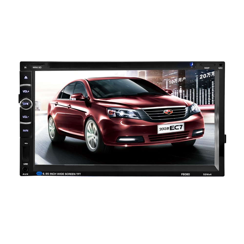 Hot 2 Din 6.95-inch Touch Screen Universal mp5 Car DVD Player for GPS Navigation 6080