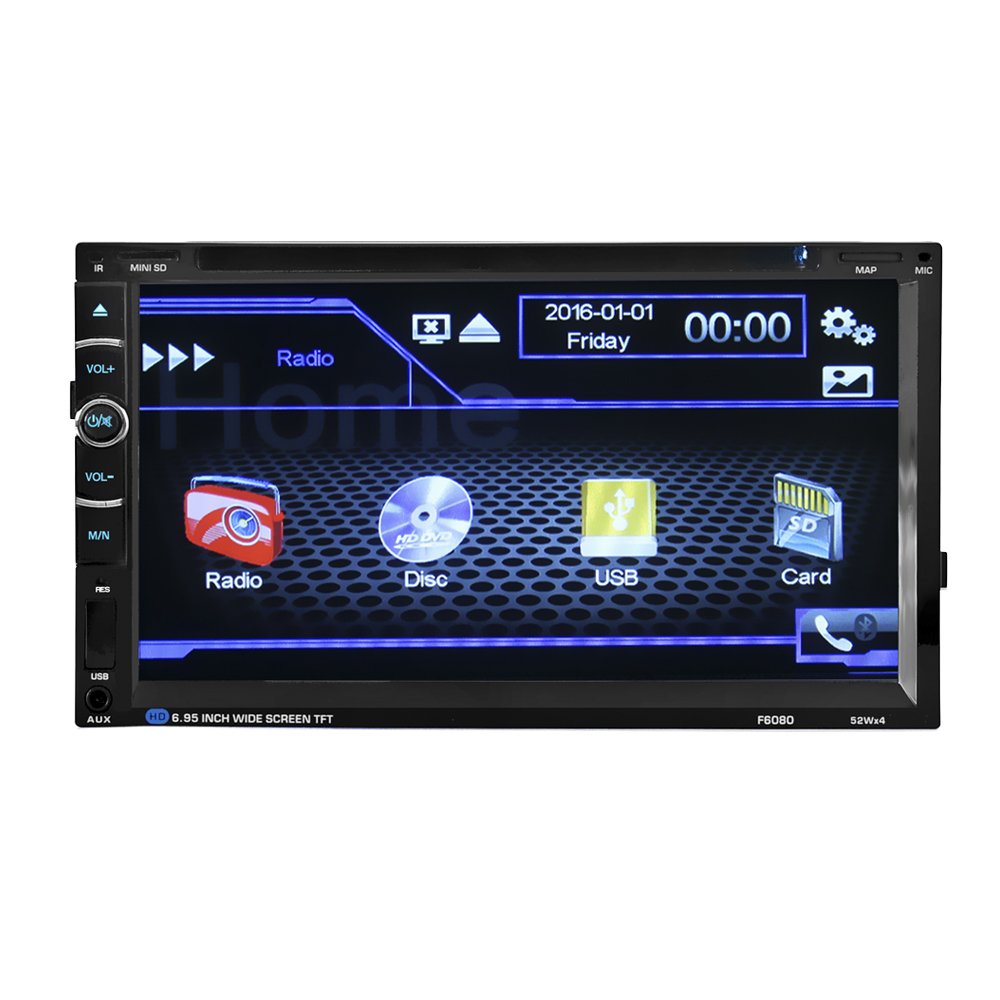 Hot 2 Din 6.95-inch Touch Screen Universal mp5 Car DVD Player for GPS Navigation 6080