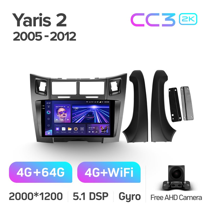 TEYES CC3 2K Car DVD Player For Toyota Yaris 2 2005-2012 9 Inch GPS Android Navigation Car DVD Player