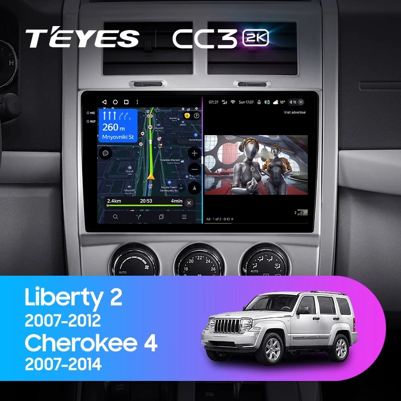 TEYES CC3L CC3 2K For Jeep Liberty 2 KK 2007-2012 Cherokee 4 KK 2007-2014 Car Radio Multimedia Video Player Navigation stereo