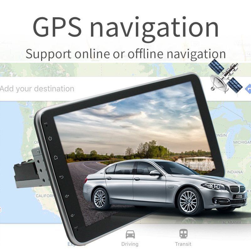 NEW Dashboard Multimedia 1 Din 10 Inch Auto Touch Screen 360 Degree Adjustable Rotatable Android Car Dvd Player Gps Navigation