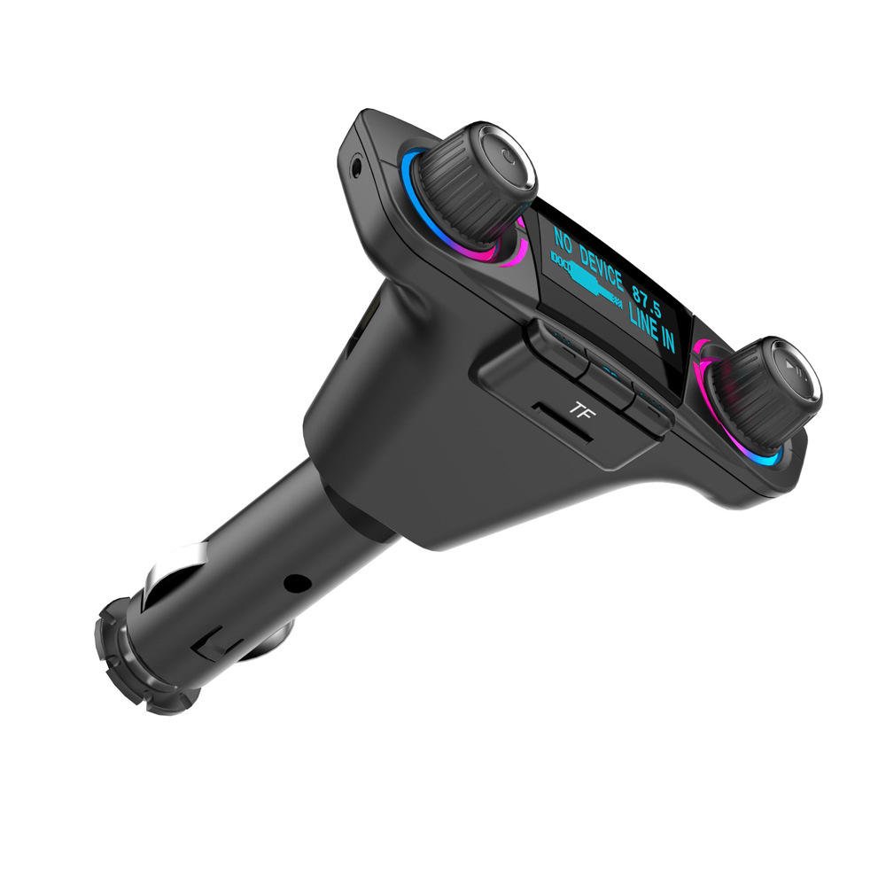 Blue-tooth audio adapter Wireless In-Car Bluetooth Handsfree FM Transmitter MP3 Radio Adapter Car Kit With 2.1A Dual USB Car FM