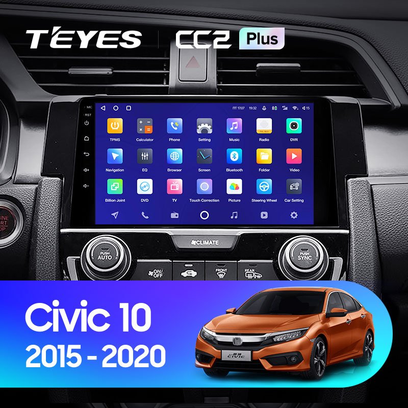 TEYES CC2L CC2 Plus For Honda Civic 10 FC FK 2015 - 2020 Car Radio Multimedia Video Player Navigation GPS Android No 2din 2 din