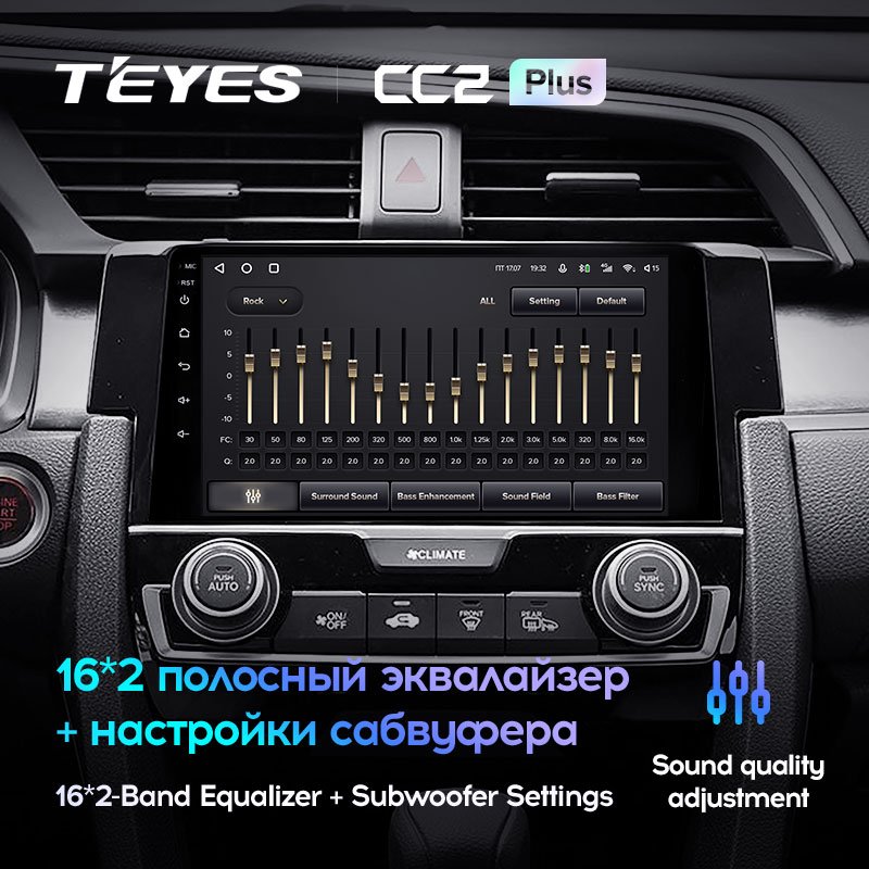 TEYES CC2L CC2 Plus For Honda Civic 10 FC FK 2015 - 2020 Car Radio Multimedia Video Player Navigation GPS Android No 2din 2 din