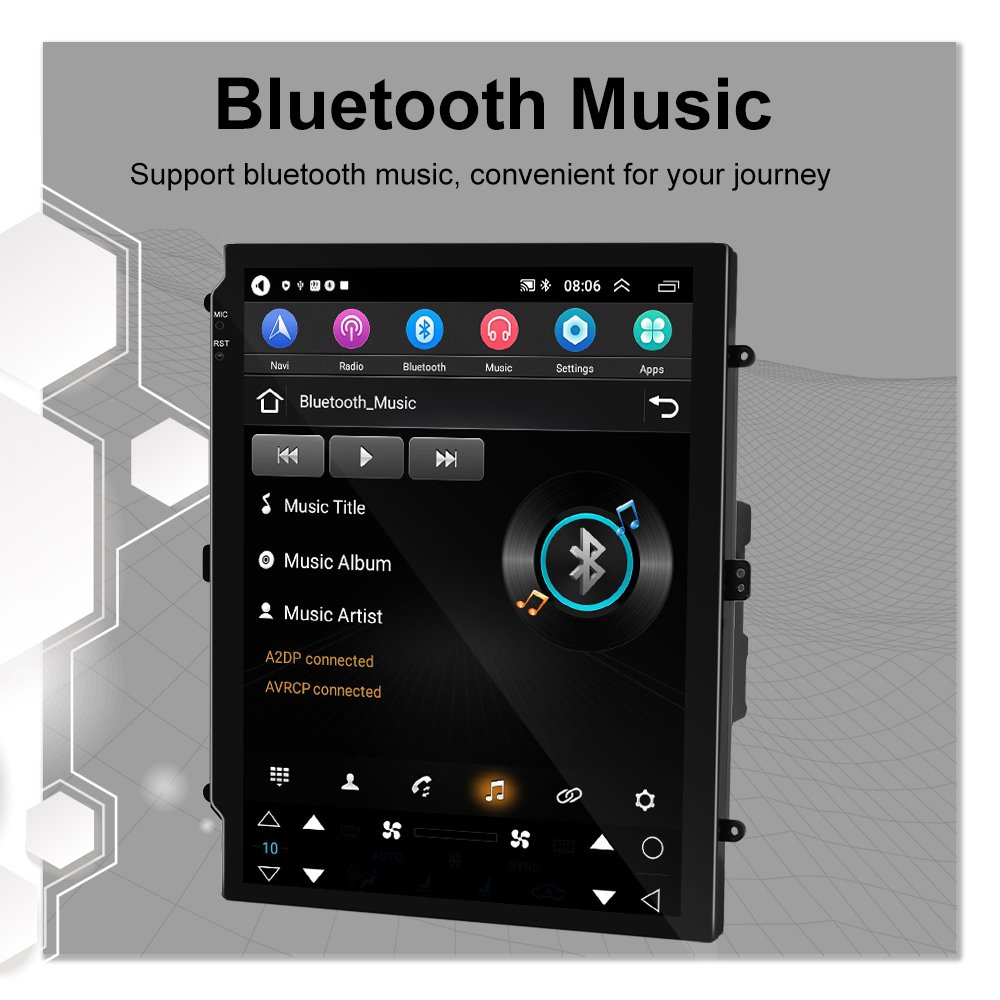 Podofo 9.7'' Android 1+16G/2+32G Car Radio Carplay Android Auto GPS BT WIFI HIFI AHD Camera For Hyundai Santafe/IX45 2013-2017