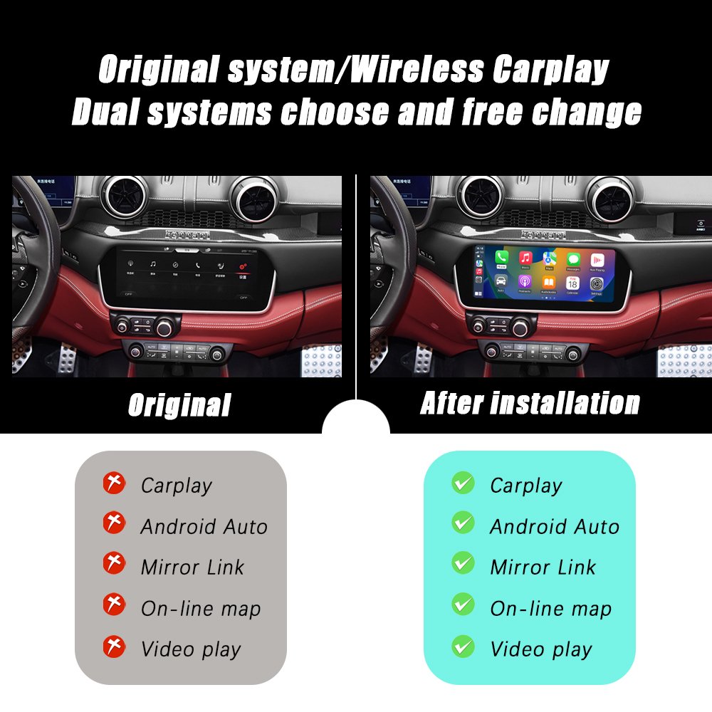 CZT-AUTO Wireless CarPlay Module For Ferrari Portofino Android Auto Car DVD Player Mirror Link AirPlay Radio Navigation