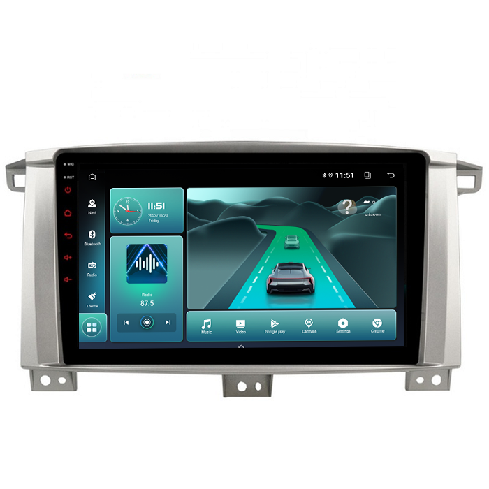 9 inch car dvd player Android 10 gps carplay radio for Toyota Land Cruiser LC 100 GXR 2002-2007 Car DVD player