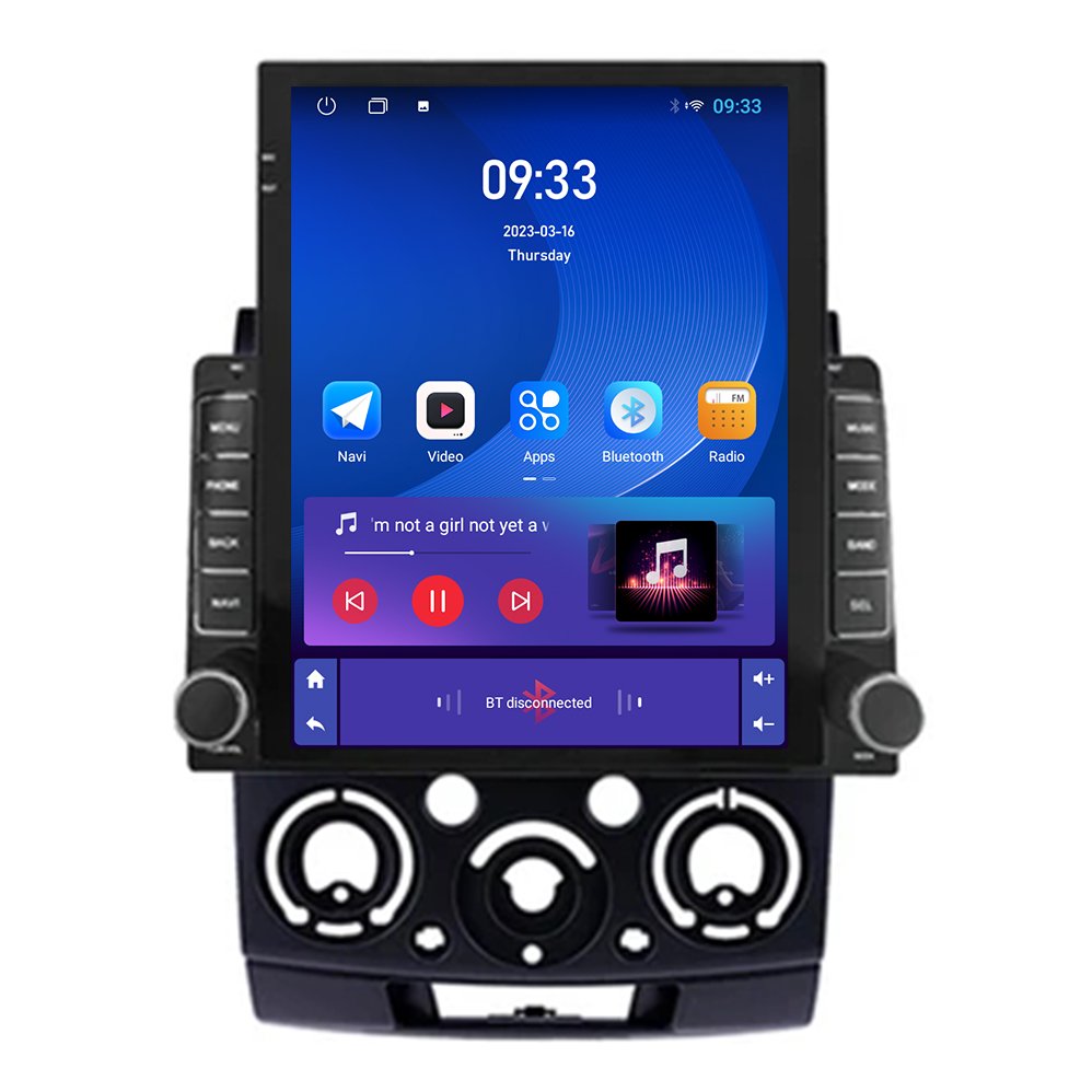 9.7 Inch Android Tesla Vertical Screen Car Radio for Ford Everest Ranger 2006-2011 Mazda BT-50 GPS Navigation Multimedia System