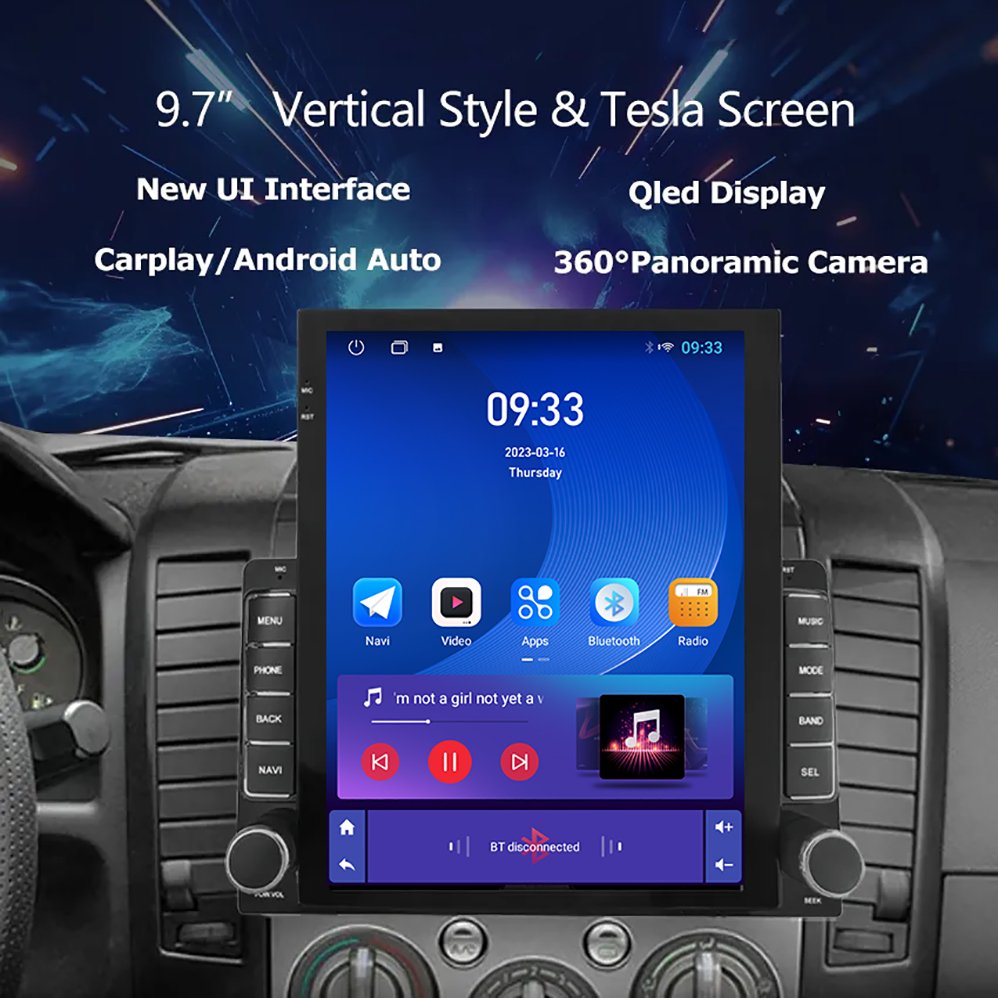 9.7 Inch Android Tesla Vertical Screen Car Radio for Ford Everest Ranger 2006-2011 Mazda BT-50 GPS Navigation Multimedia System
