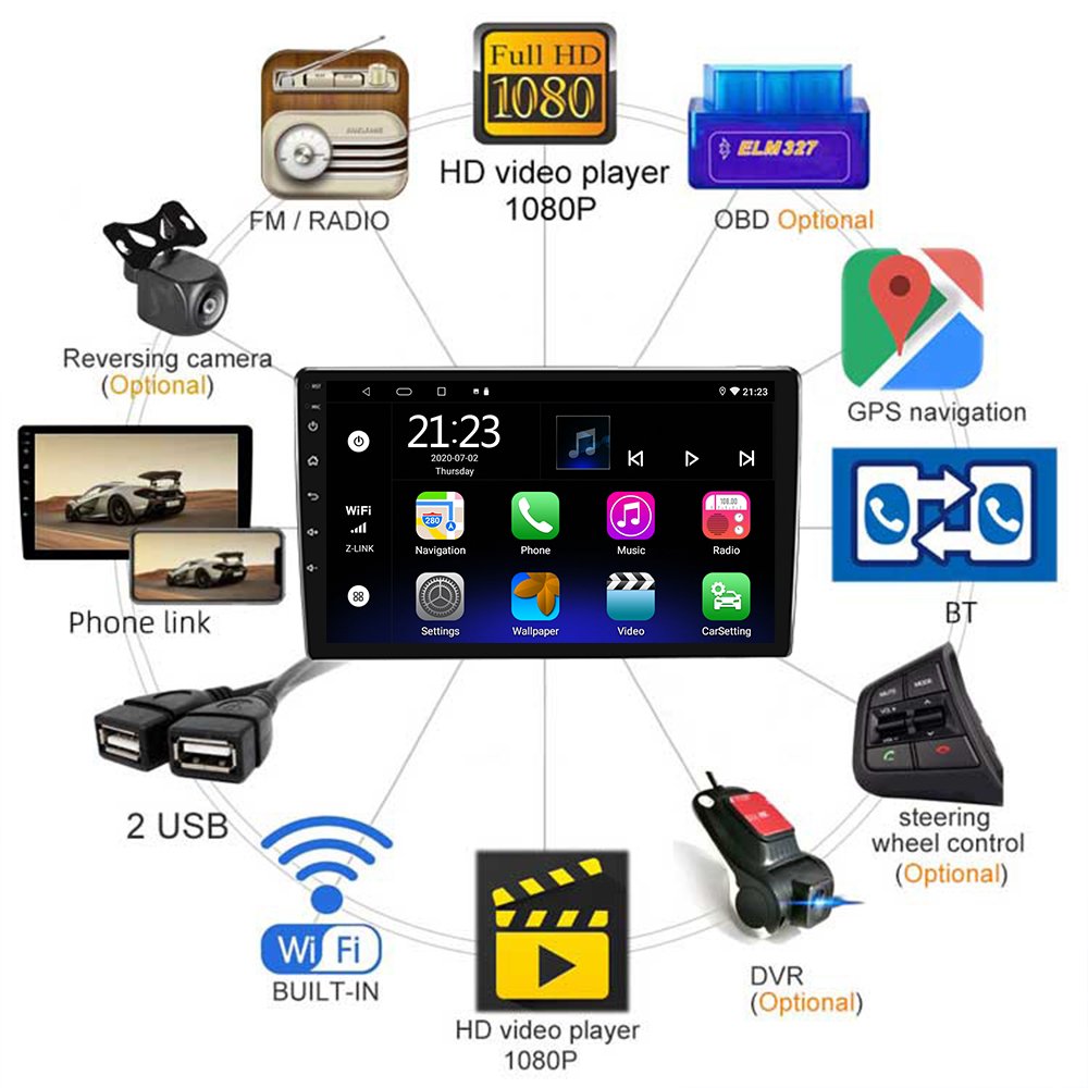 Android 4+64GB Wireless CarPlay Android Auto For Hyundai Sonata 2011-14 Car Stereo Radio WIfi BT GPS