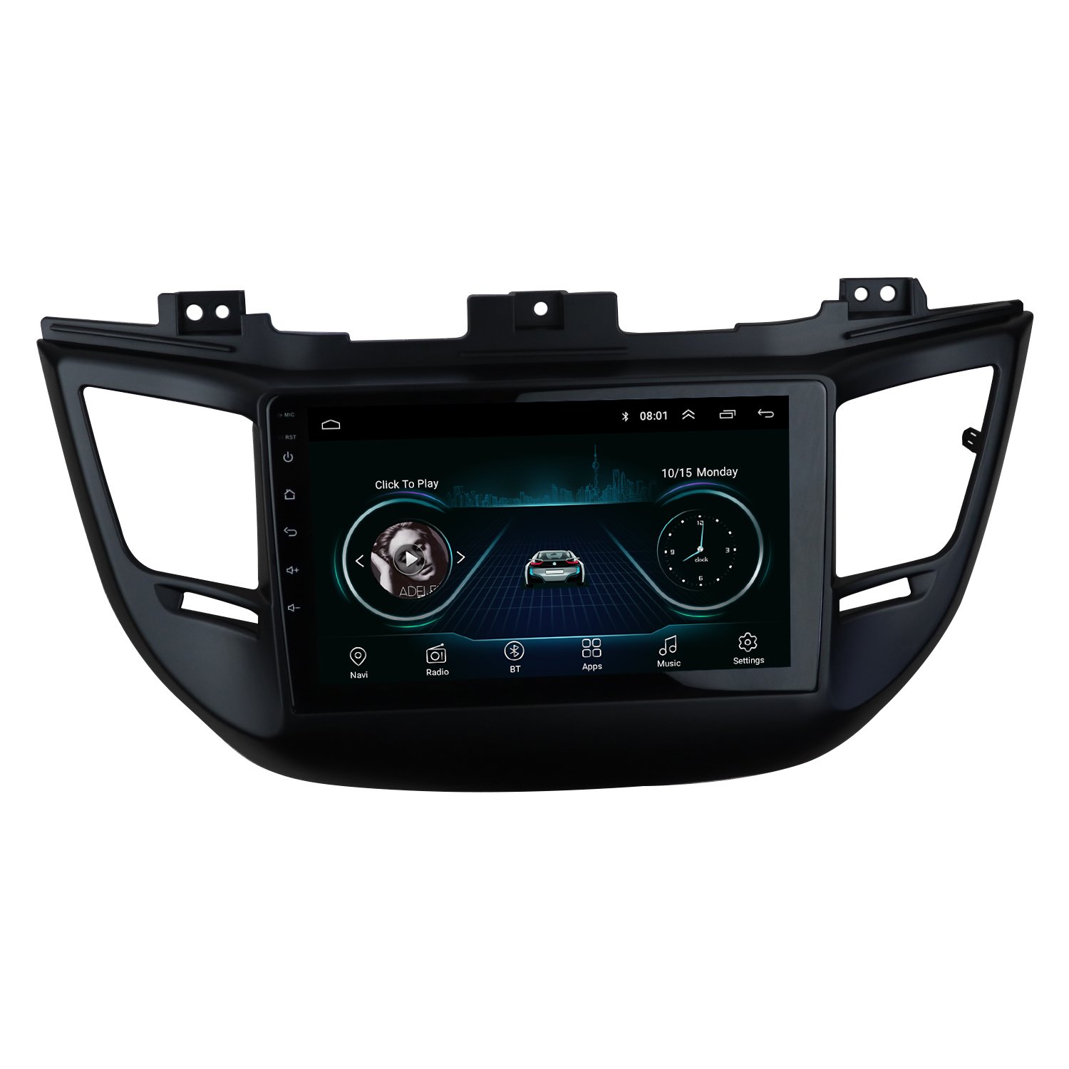Car Radio Fascia for HYUNDAI TUCSON 2015 LHD Android Player Frame Adapter Cover Stereo GPS DVD Player Install Panel Dash Kit