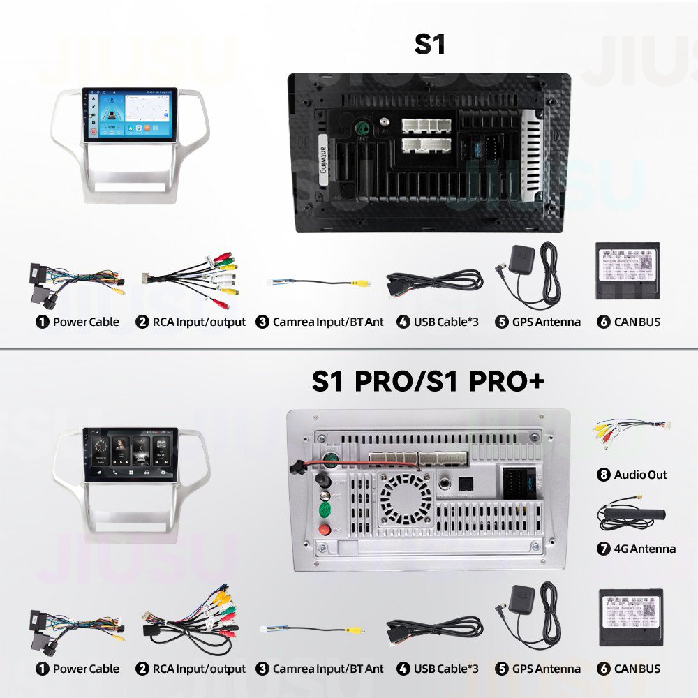 Android 12 Car Radio GPS DVD Player Stereo Multimedia Audio System for Jeep Grand Cherokee Laredo RST 2008-2013 with Carplay