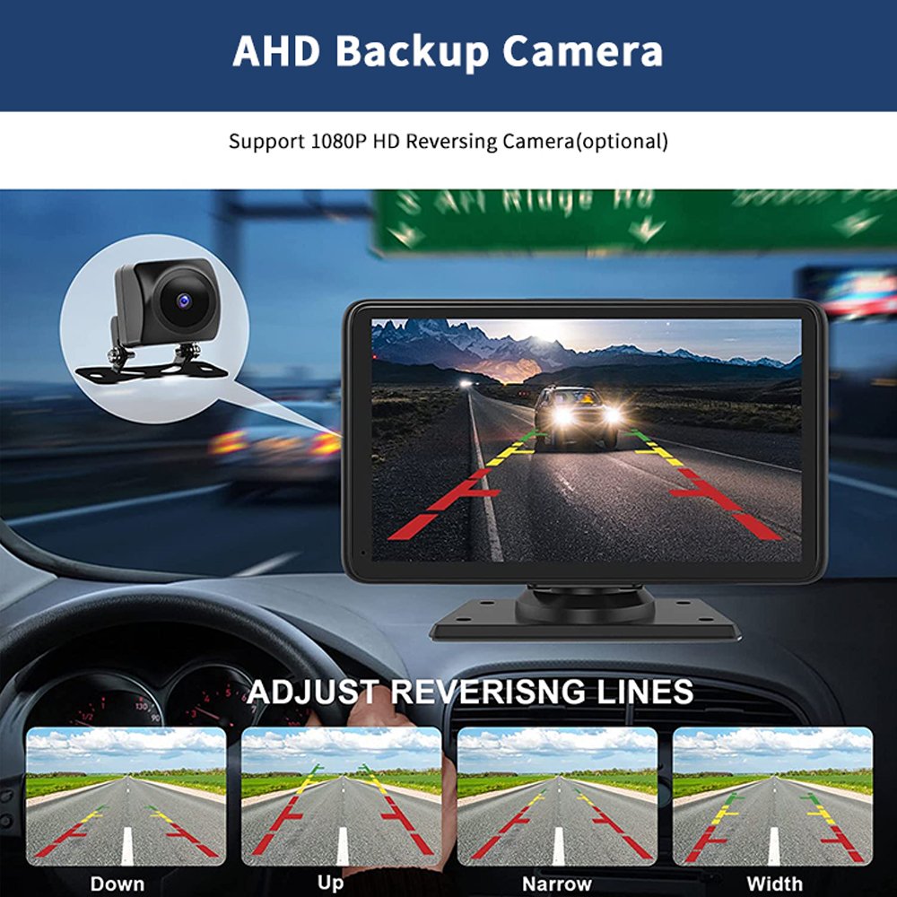 SUNWAYI 7 Inch IPS Screen BT FM USB Multimedia Player Portable Wireless Carplay & Android Auto