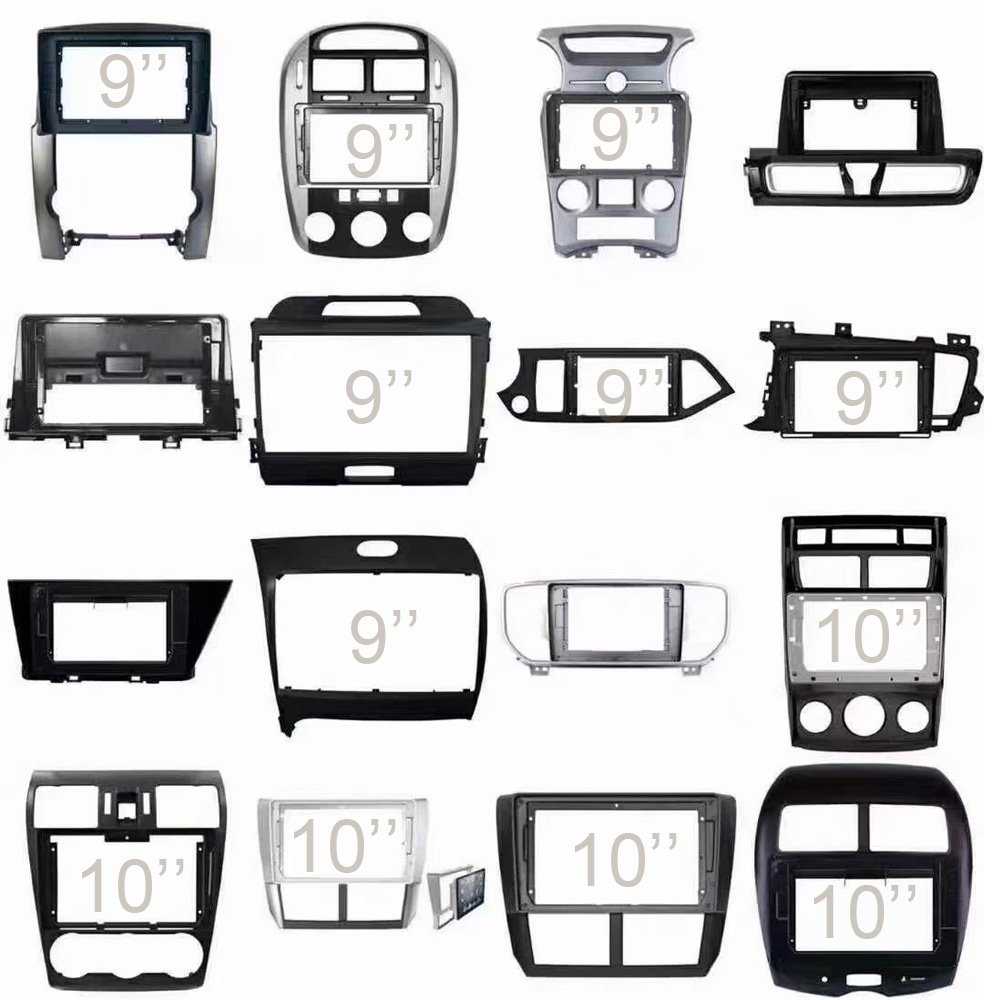 Bezel Console Plate android 10 9 inch Car DVD player frame car video panel stereo interface navigation frame