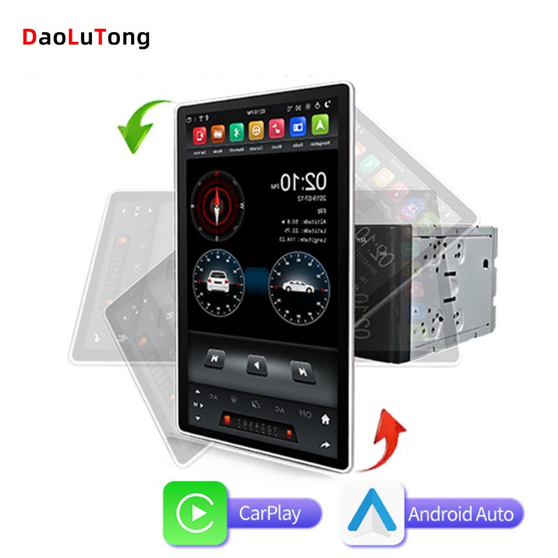 car DVD player GPS navigation universal Android radio carplay rotatable touch screen