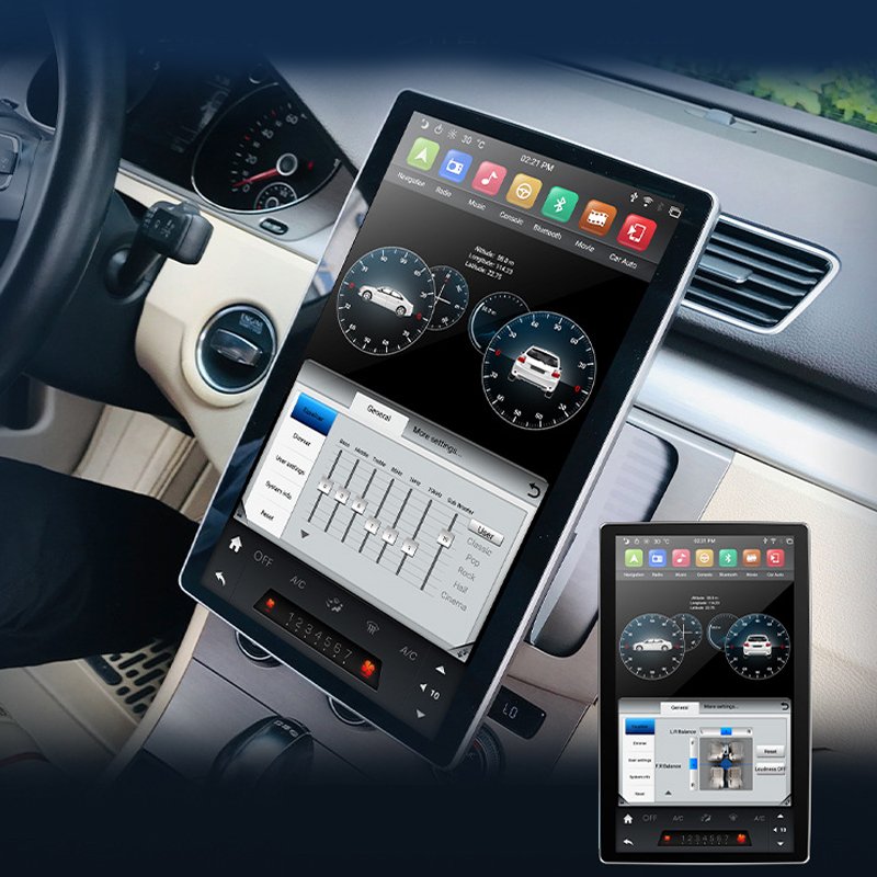 car DVD player GPS navigation universal Android radio carplay rotatable touch screen