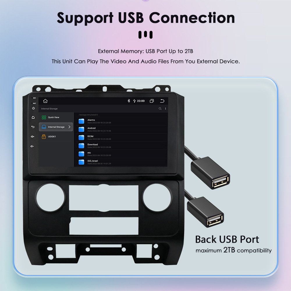 9 Inch Wifi+4g OLED Android 12 Car Dvd Player for Ford Escape 2011 with Radio Carplay GPS Android Auto Car Stereo