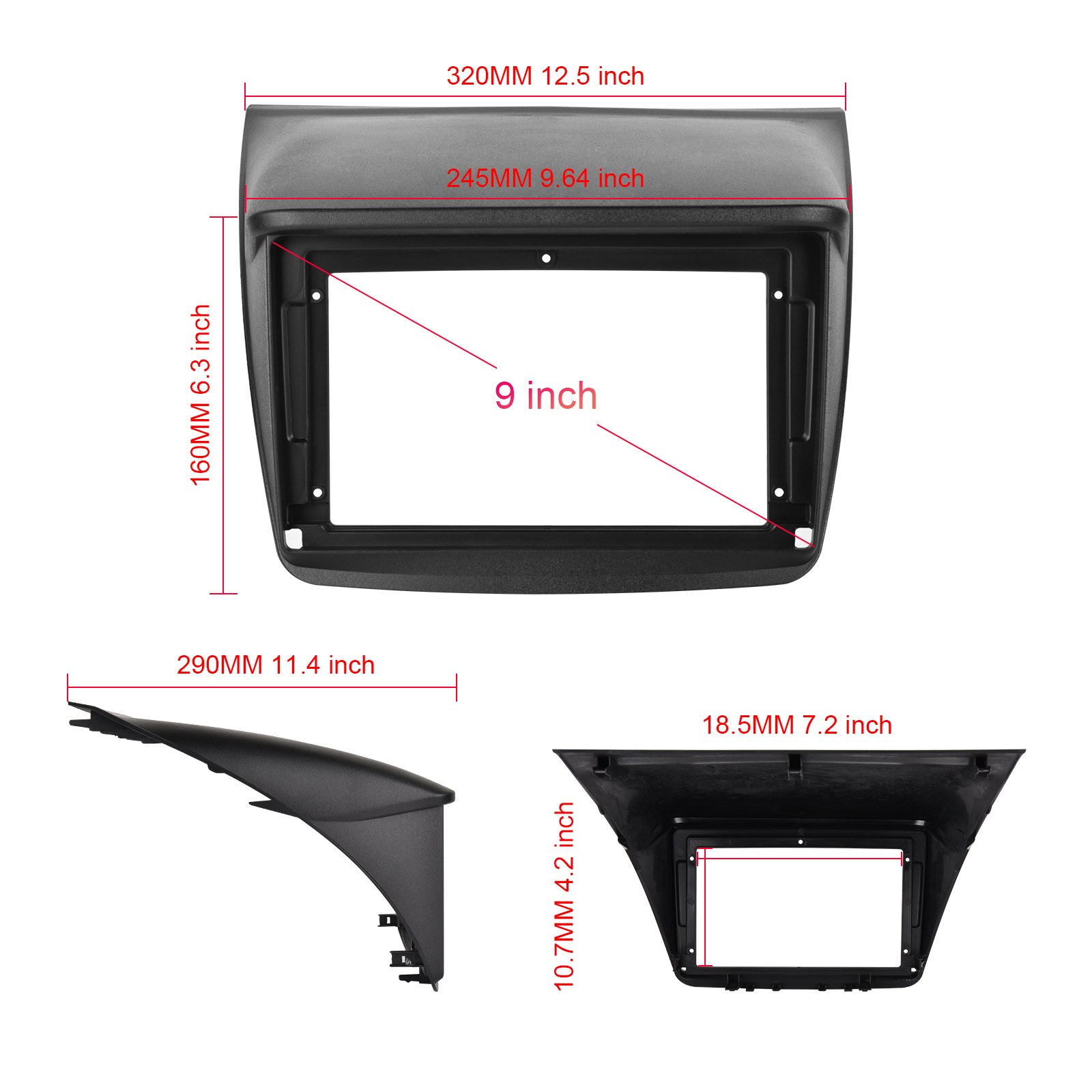 Podofo Android Car Radio Double Din 9'' Autoradio For Mitsubishi Pajero Sport 2013 Carplay Android Auto BT GPS WiFi Car Stereo