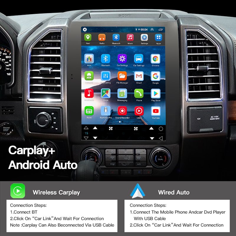 12.1 Inch Android13 Car Radio For Ford F150 F-150 2016-2021 Multimedia Player GPS Navigation Head Stereo Video Autoradio Carplay
