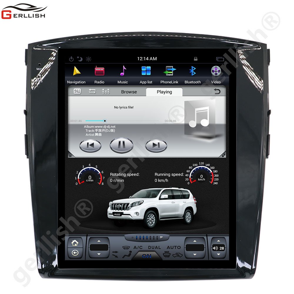 12.1 inch tesla style vertical screen android car dvd player for Mitsubishi Pajero V97 V93 2007-2016 gps navigation