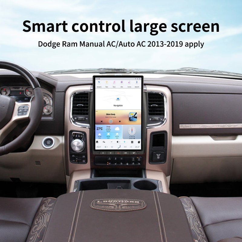 Tesla Style 14.4 Inch Android 4+64G Gps Navigation Stereo Car Video Car Dvd Player For Dodge RAM 2013-2019 vertical screen