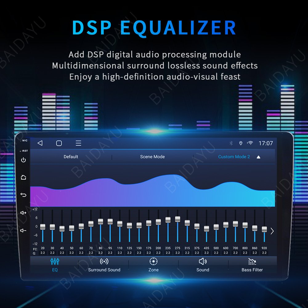 Universal Car Android Player Touch Screen Stereo 4+32GB 2 Din Car Dvd Player USB BT WIFI 10Inch Carplay Car Radio Android