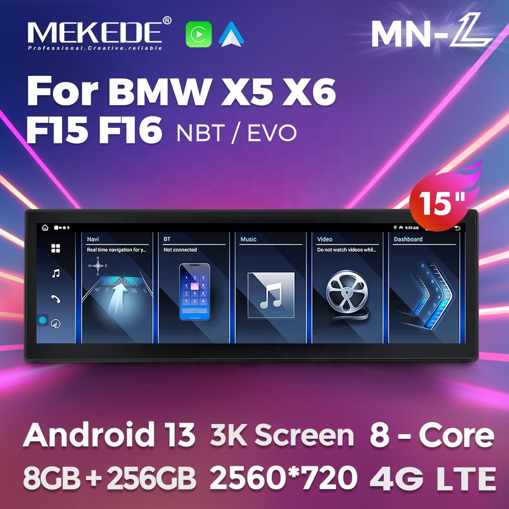 MEKEDE MNX 15INCH car dvd player GPS auto radio high quality BT 4G FM MAP play music DSP for BMW X5 X6 F15 F16 NBT