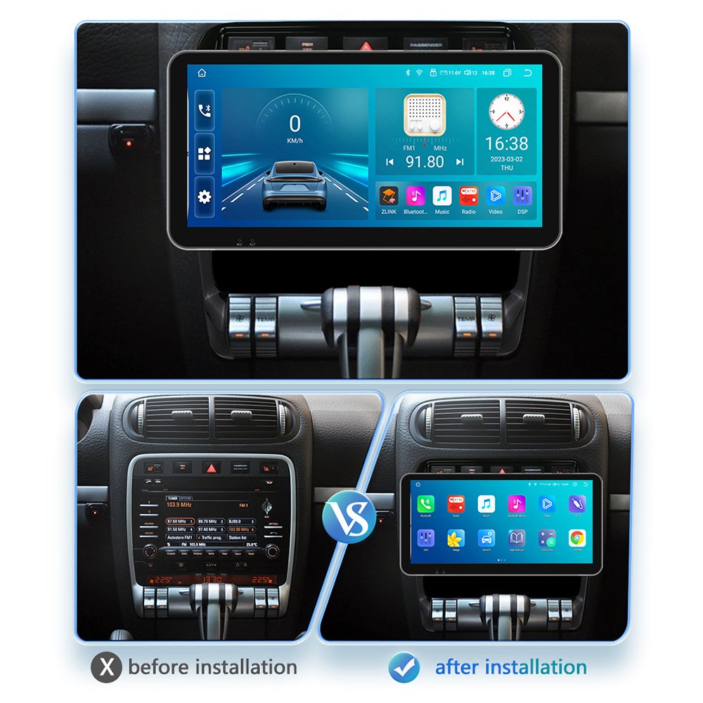 10 Inch Wifi+4G OLED Android 12 car dvd Player for Porsche Cayenne with radio CarPlay Android Auto car stereo with GPS