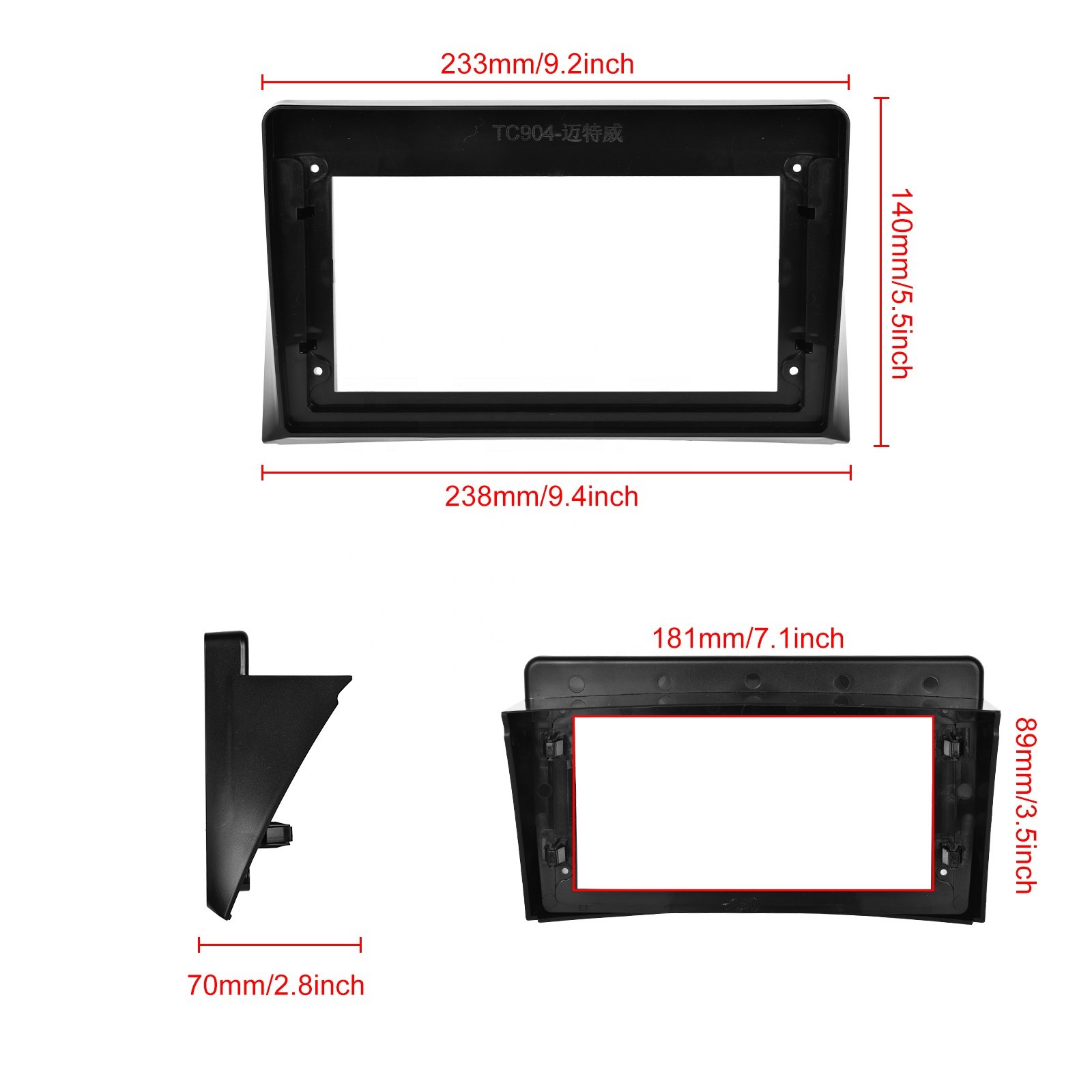 Podofo Double Din 9'' Android Car Radio Carplay Android Auto GPS RDS HIFI Support AHD Camera For Volkswagen Multivan 2008-2015