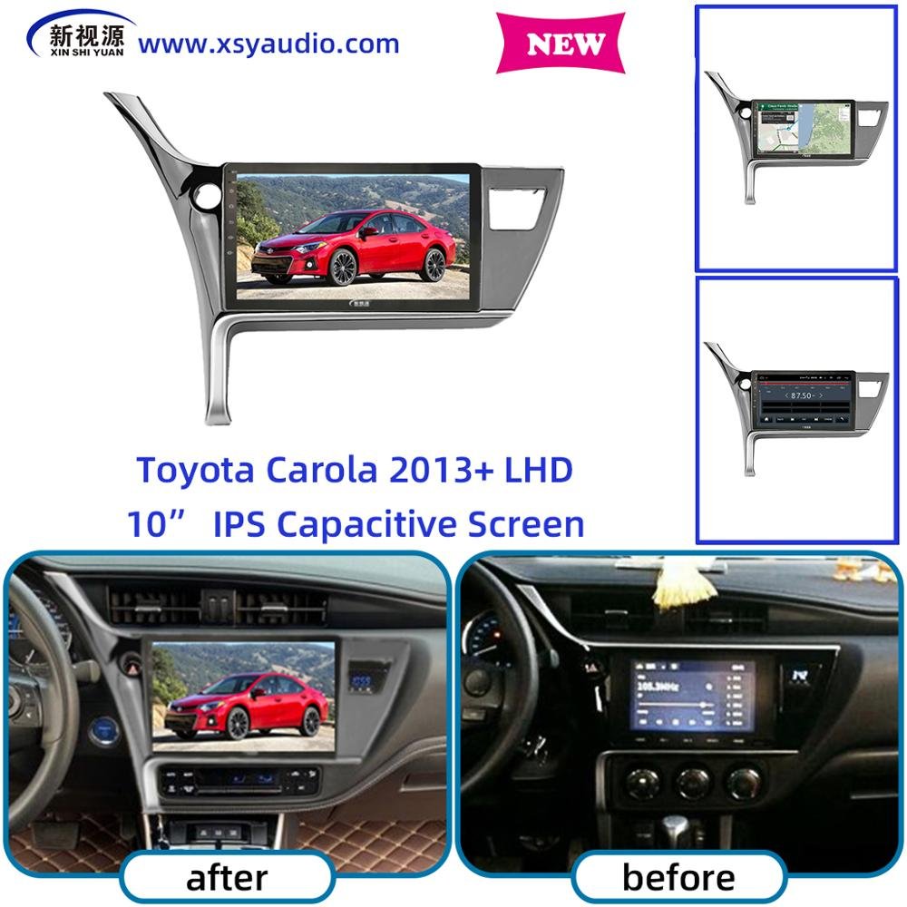 Car Dvd Player 10'' Touch Screen for Toyota Corolla RHD 2013 + 2 Din with Gps 3G 4G WIFI DAB+DSP Universal Android Car Radio