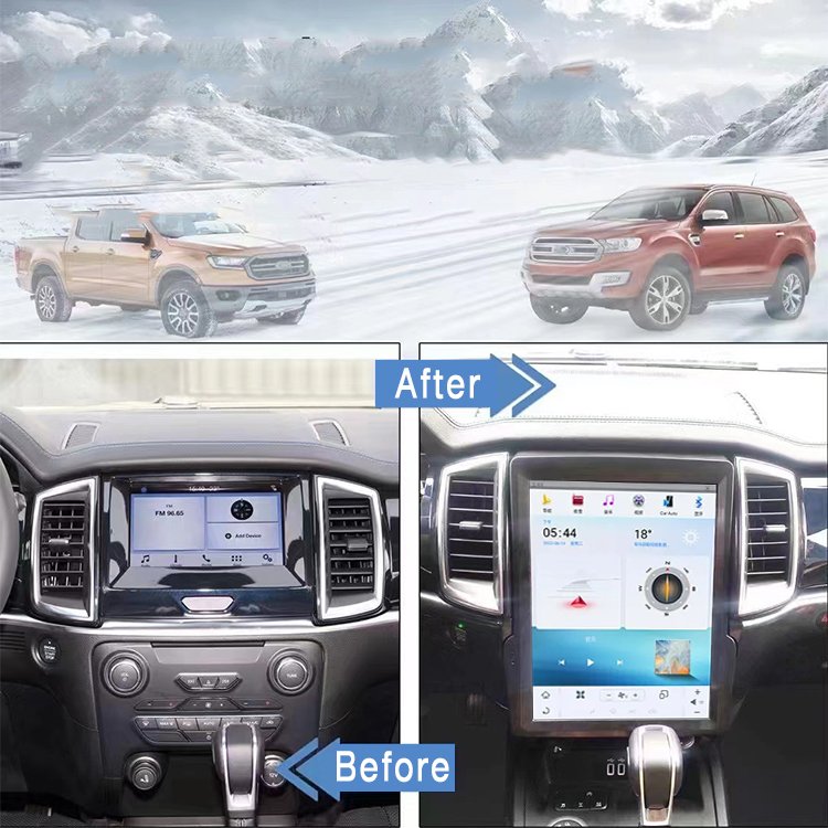 Android 11 4+64 Qualcomm 665 For Ford Ranger F150 2015-2020 Tesla Style Radio Car GPS Navigation Stereo Multimedia Player