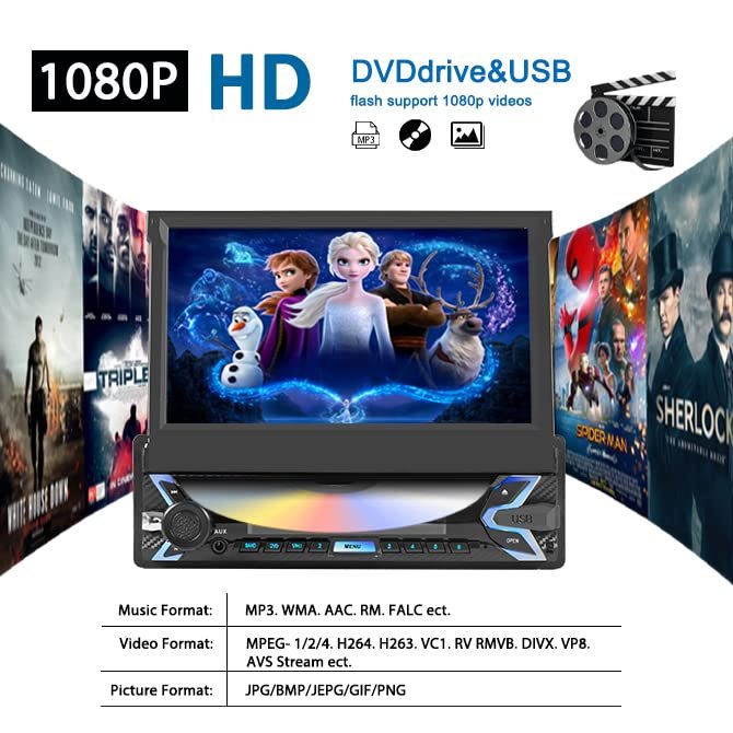 Android 11 1 din Car Radio universal 7 inch touch screen car stereo MP5 Car DVD player GPS Navigation