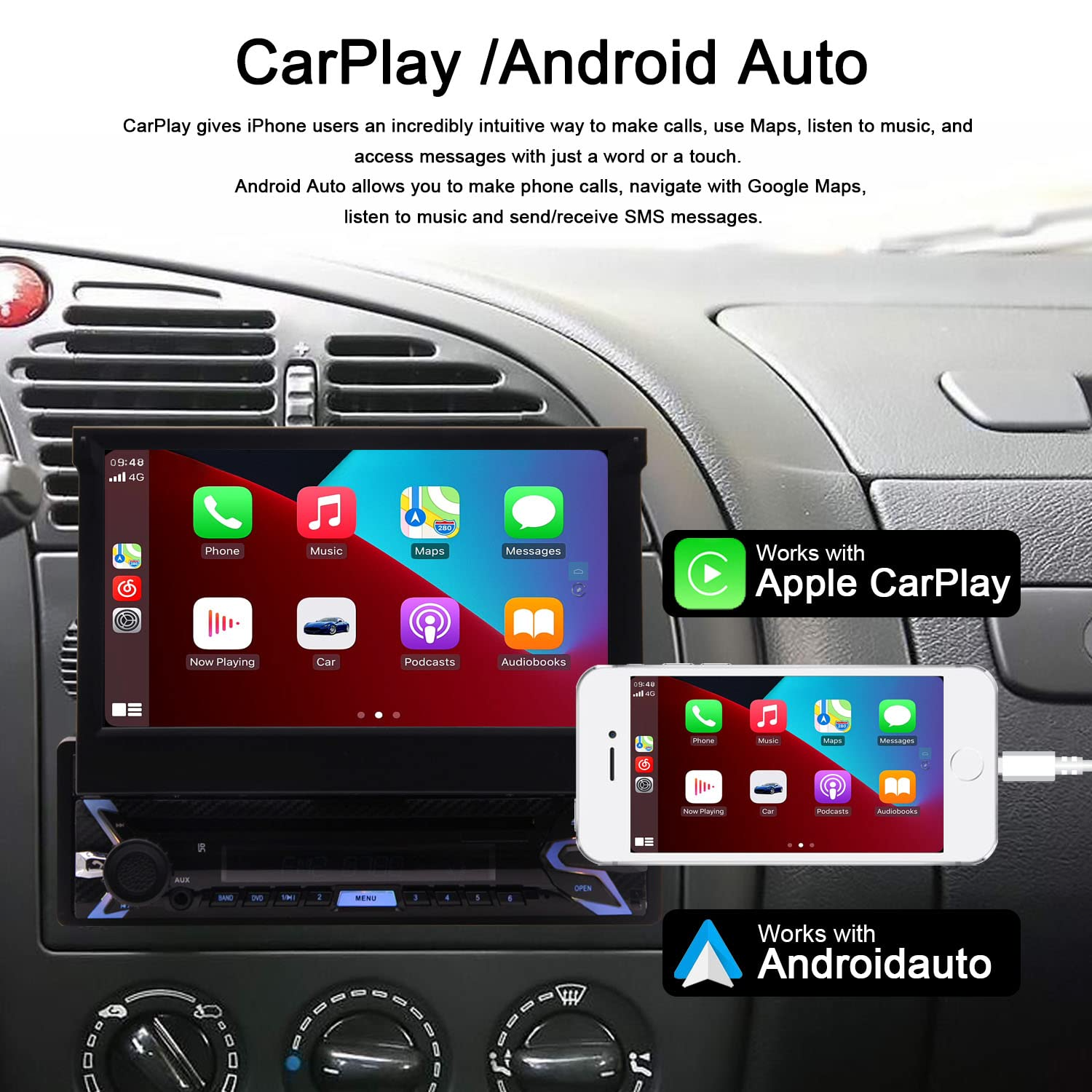 Android 11 1 din Car Radio universal 7 inch touch screen car stereo MP5 Car DVD player GPS Navigation