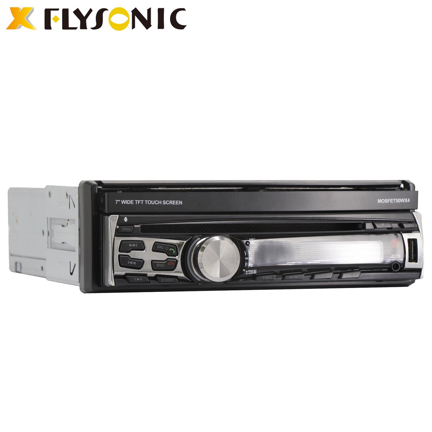 (FY8006) Single din car DVD player with retractable 7" TFT touch screen car radio
