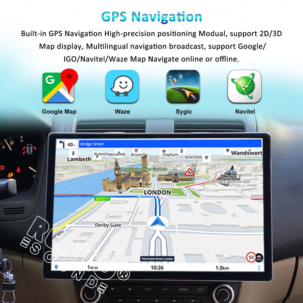 13.1 Inch Android Car Radio Player 2K Screen 2000*1200 Support 360 Panoramic Function 4G Lte Wifi GPS Double Din Car DVD Player