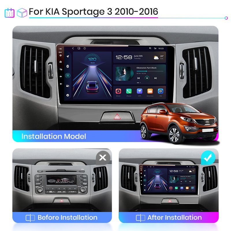 Junsun V1 AI Voice for KIA Sportage 3 Android Auto Car Radio for KIA Sportage 3 2010-2016 Carplay Multimedia GPS auto radio