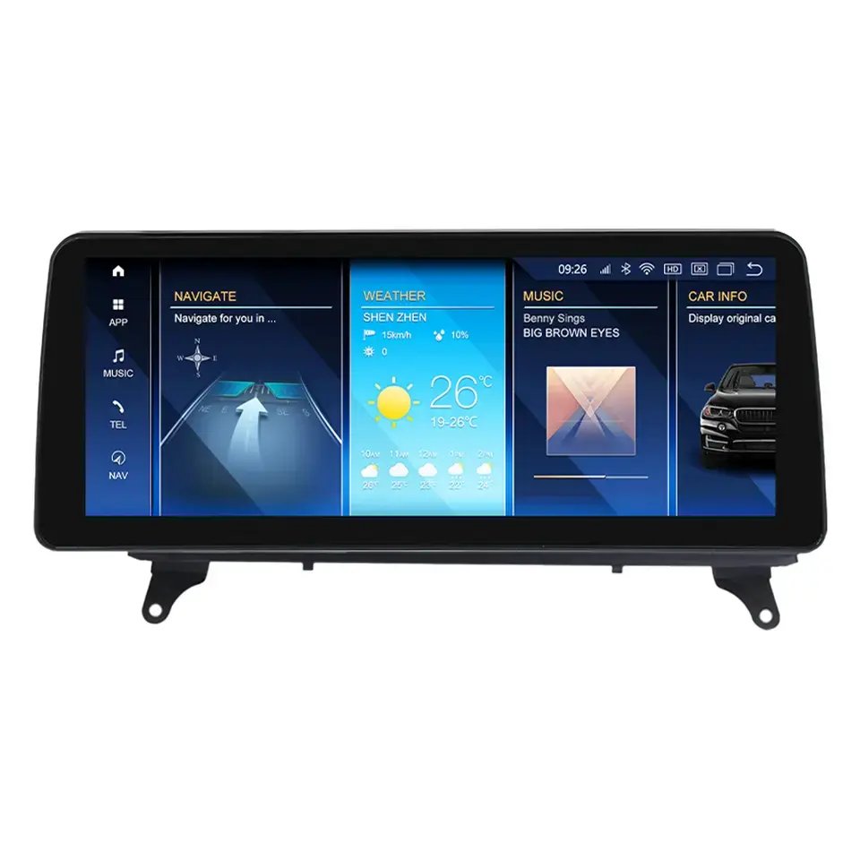 12.3 inch Snapdragon 8 core cpu gps autoradio multimedia player for bmw x5 e70 x6 e71 android 13 upgrade screen