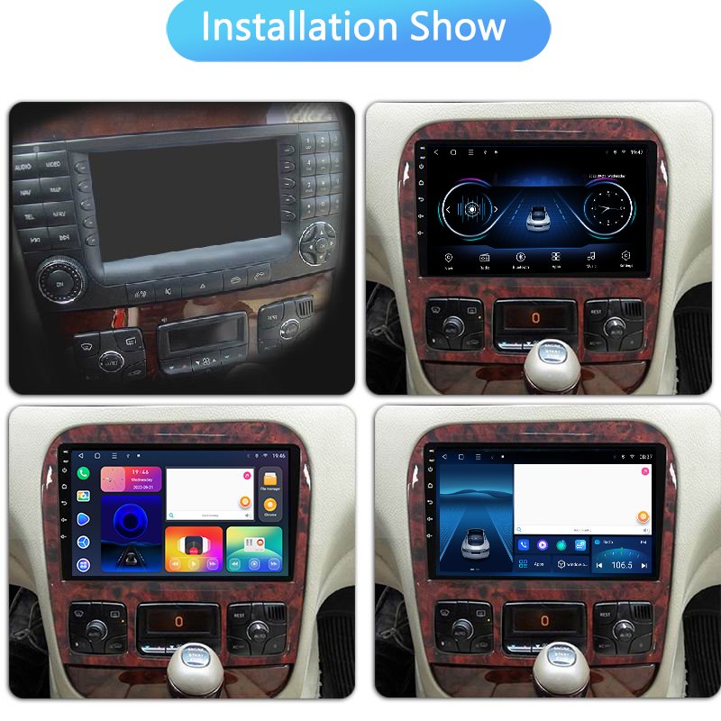 Android 10.0 QLED 48EQ DSP Car Multimedia DVD Player For Benz S Class W220/W215/S280/S320/S350/S400/S500/CL600 GPS audio