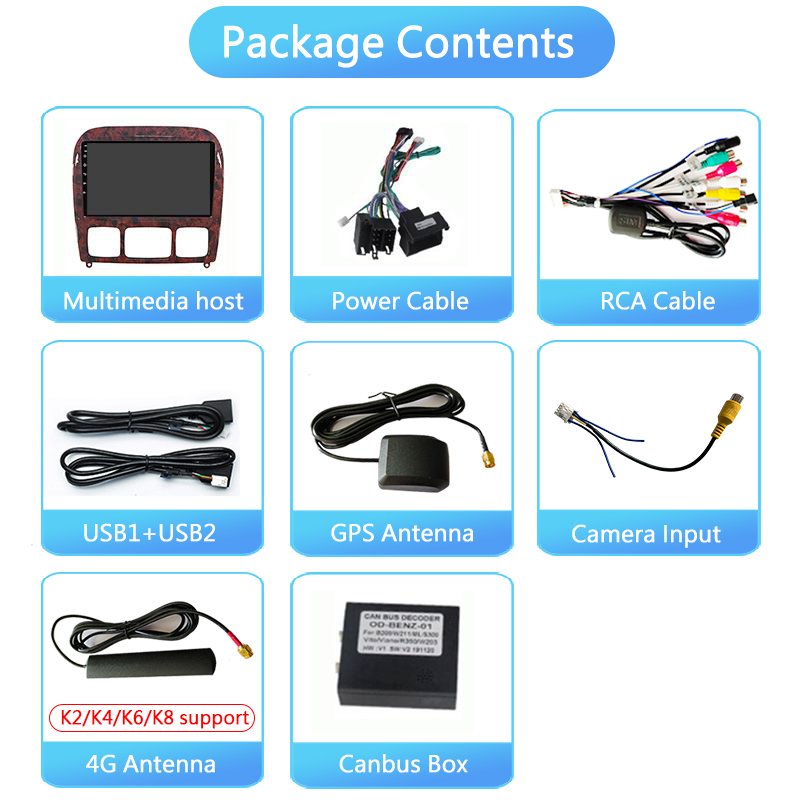 Android 10.0 QLED 48EQ DSP Car Multimedia DVD Player For Benz S Class W220/W215/S280/S320/S350/S400/S500/CL600 GPS audio