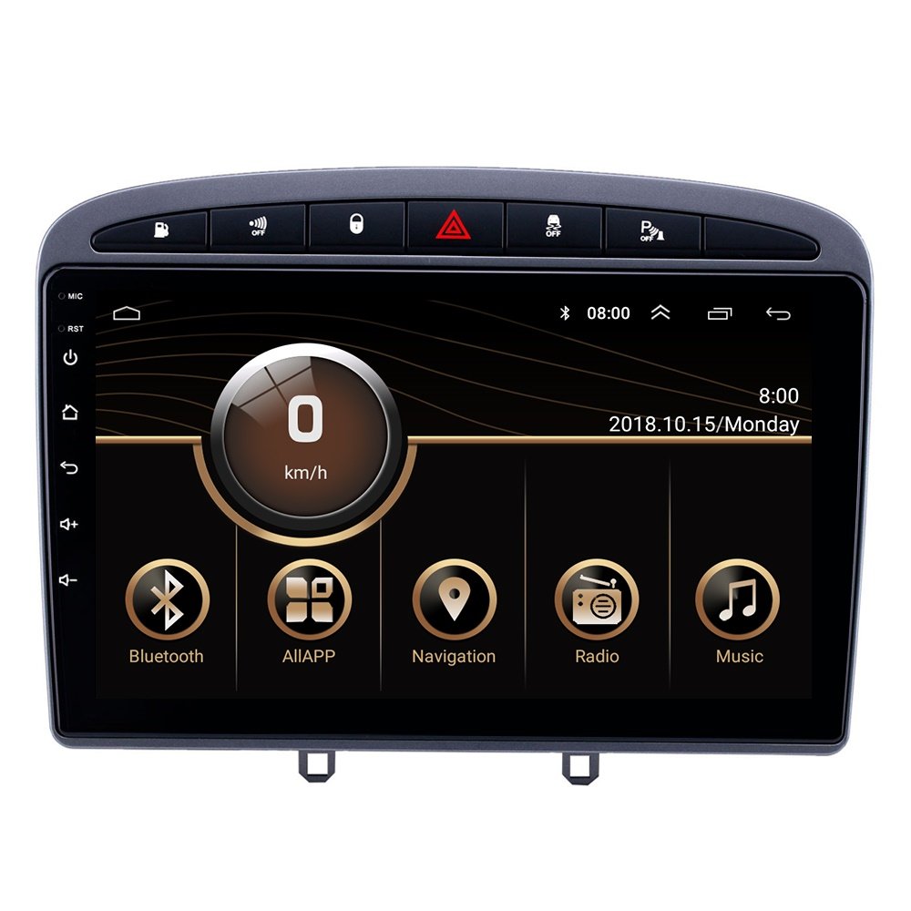 Touch Screen 2.5D Android Quad Core Multimedia Player GPS Navigation BT Head Unit Car dvd Player for Peugeot 408 308 308SW