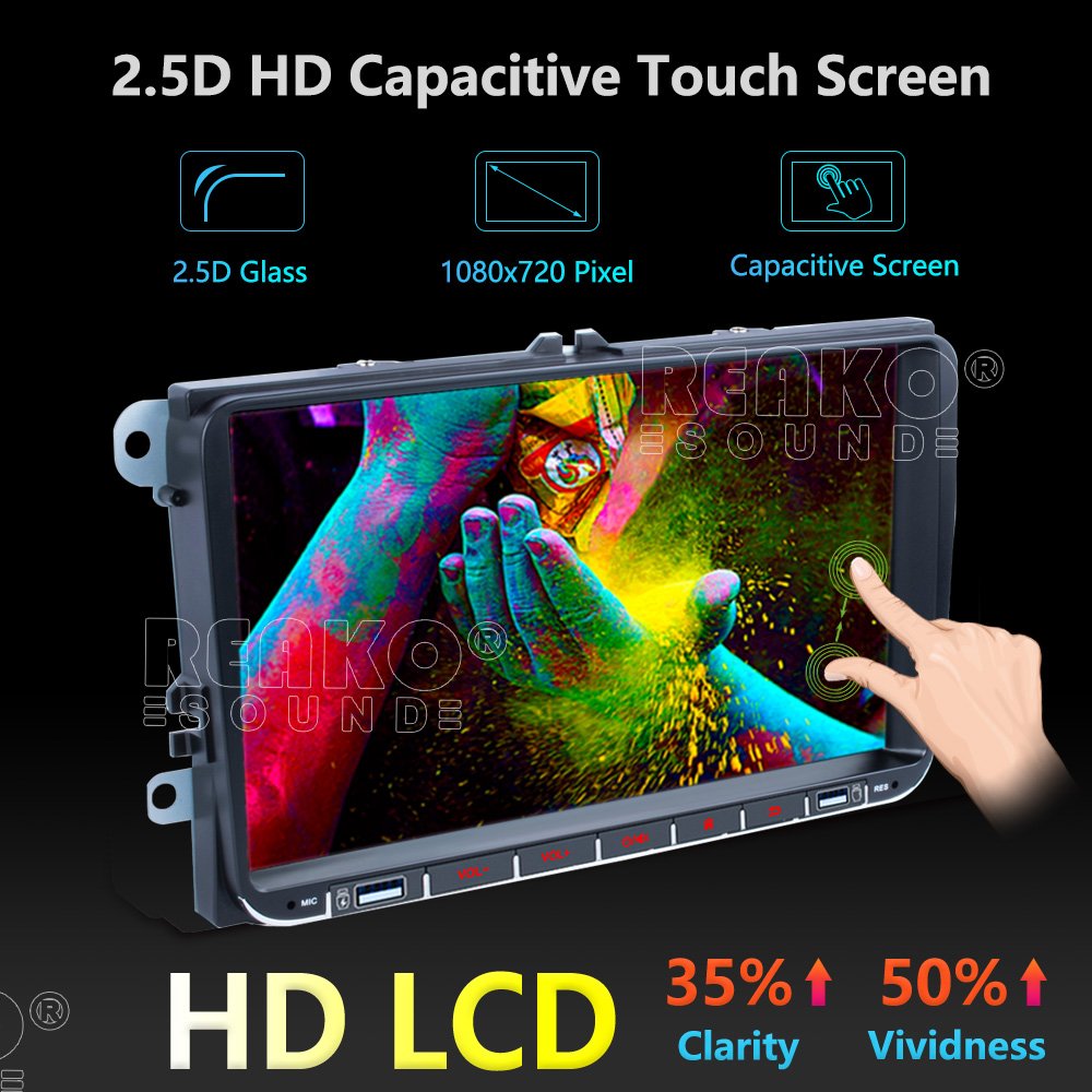 With 2 USB Android Car Radio Player For Vw 9 Inch Universal Stereo Support Carplay GPS BT Call Wifi Car DVD Player \