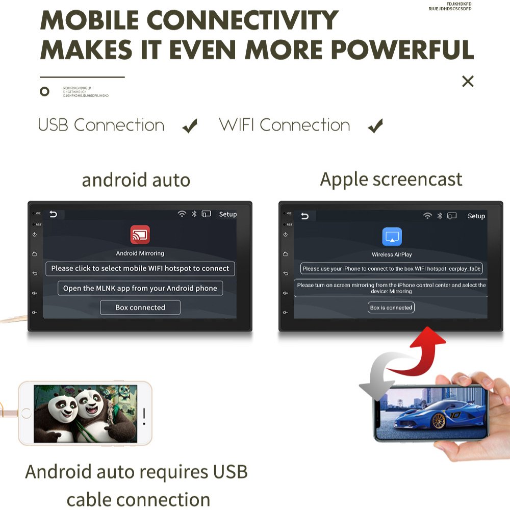 Portable 7 inch Car DVD MP5 Player Touch Screen Android Smart Car Navigation Mobile Phone Connection Car Radio Player