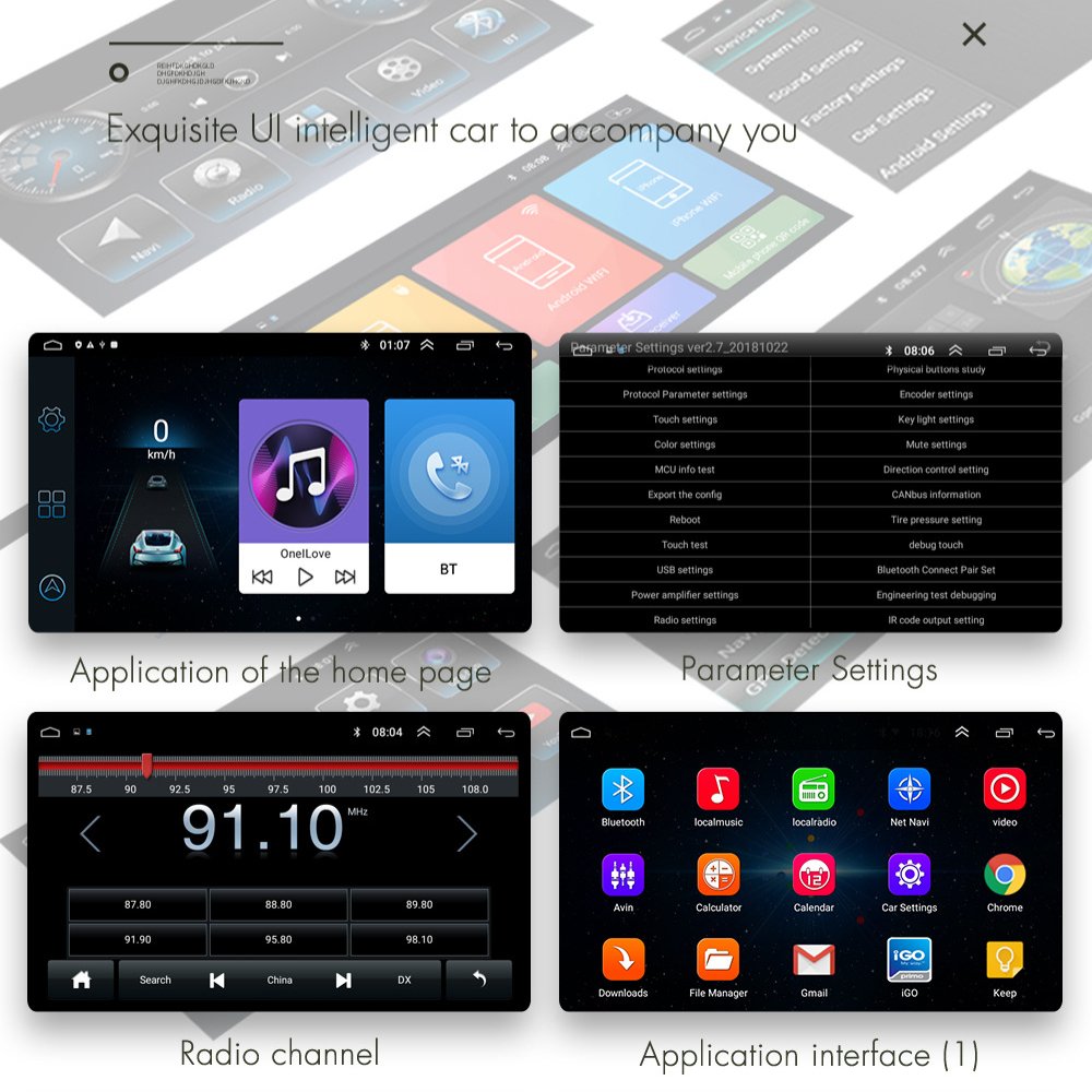 Portable 7 inch Car DVD MP5 Player Touch Screen Android Smart Car Navigation Mobile Phone Connection Car Radio Player