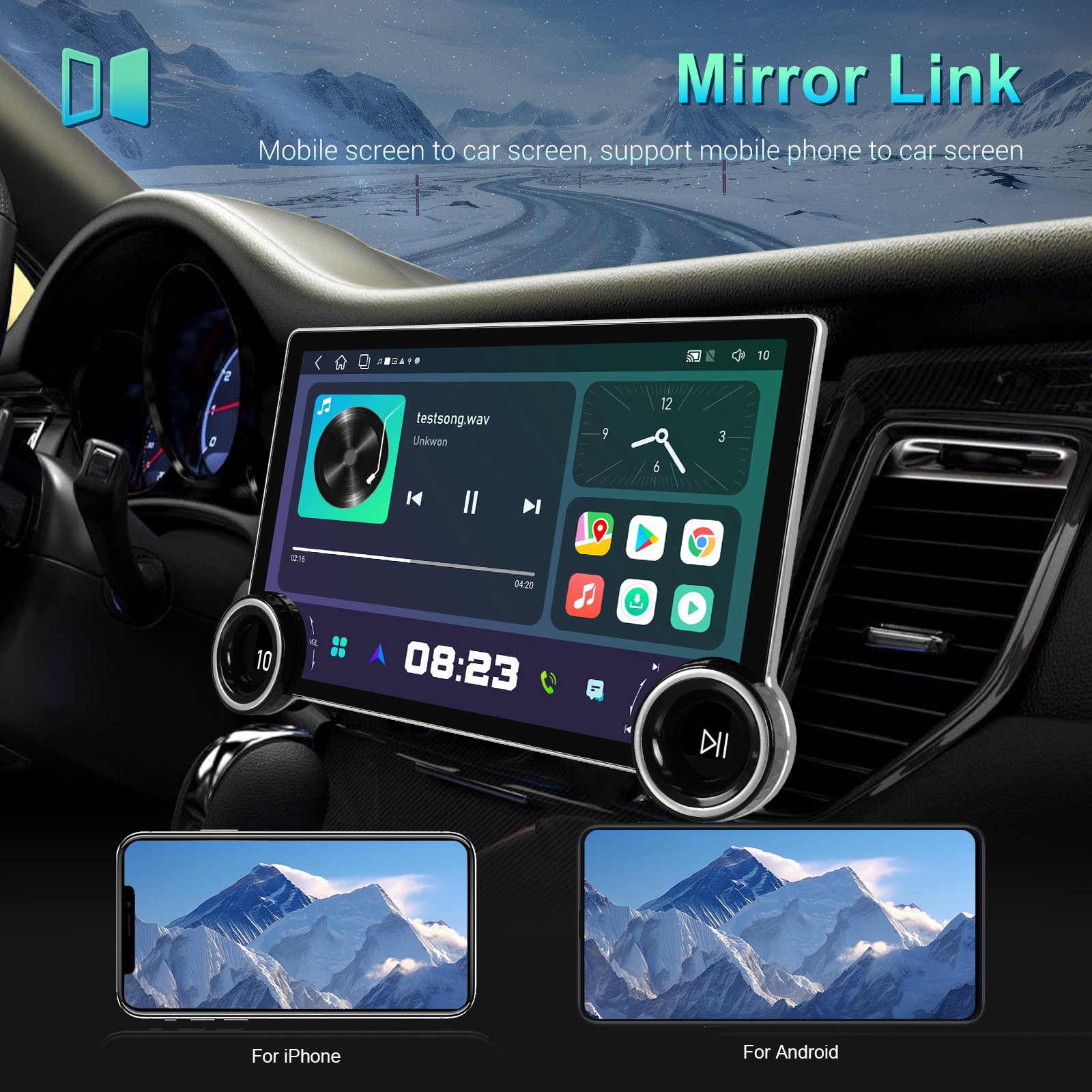 Universal 11.8 inch Car Monitor Suitable for 9 &10.1 inch frame 2k DIAMOND Double-knob DSP RDS Radio Stereo Car DVD Player