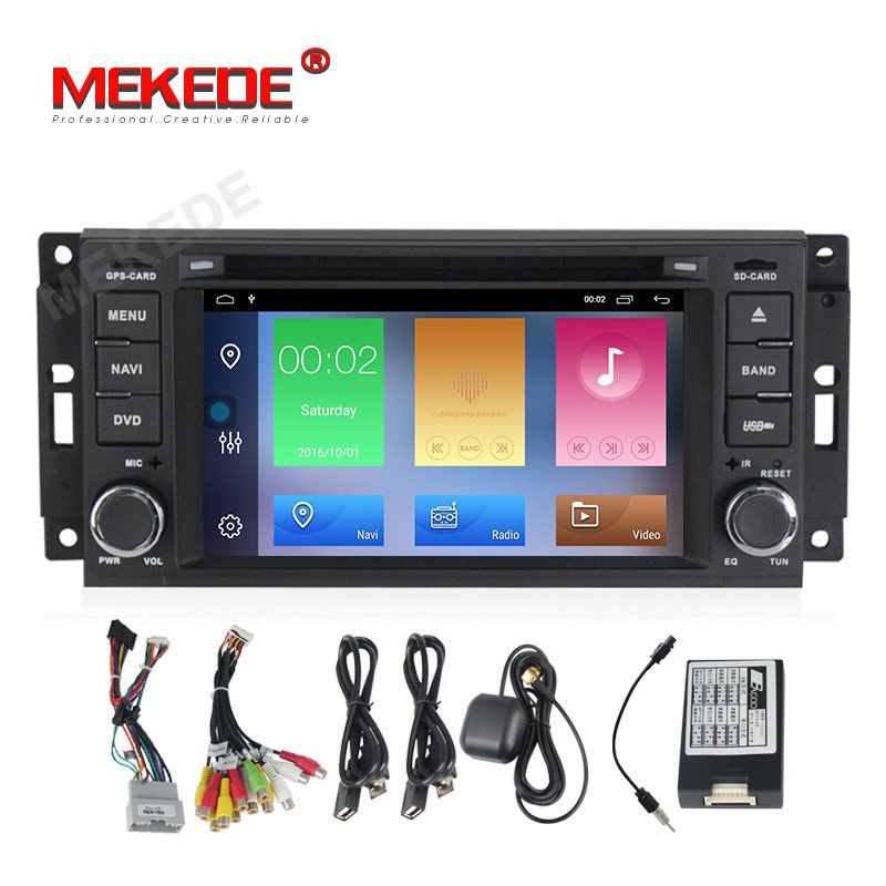 MEKEDE 6.2" Android 10 1GRAM+16G ROM Quad Core Car DVD Player for JEEP Patriot Compass DODGE Journey Chrysler Sebring Car Radio