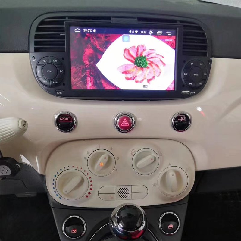 9 dvd car radio stereo android touch screen multimedia player carplay for Fiat 500
