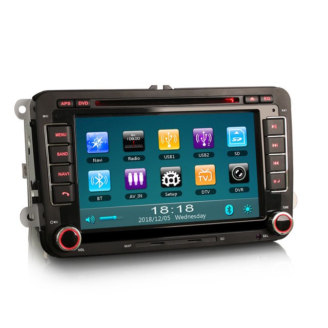 Erisin ES791V radio 7inch Android 10.0 Car Video for VW Seat Skoda touch screen navigation double din 3G Autoradio