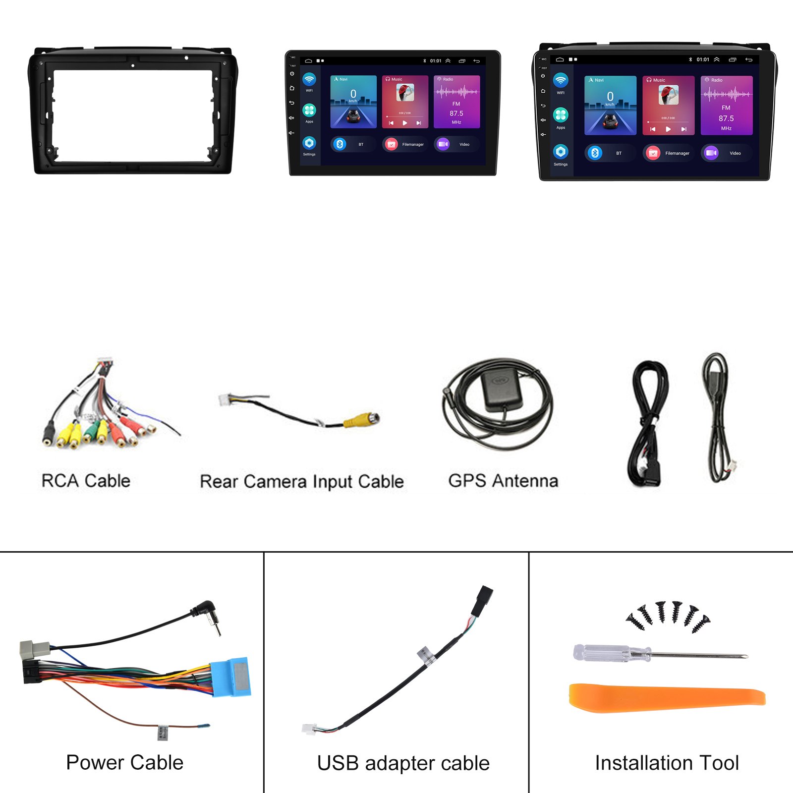 Podofo 9INCH Car Radio Android For SUZUKI Alto 2009 Wireless Carplay Android Auto Cars Autoradio WIFI HIFI BT FM