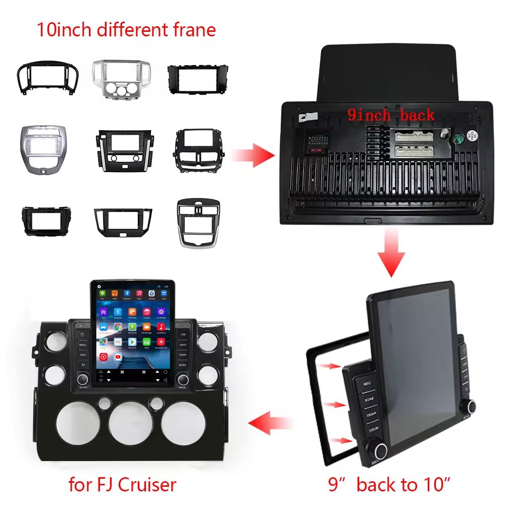9.5 inch Tesla form Android universal vertical screen 2 Din Car Mp5 player Car radio stereo King Kong