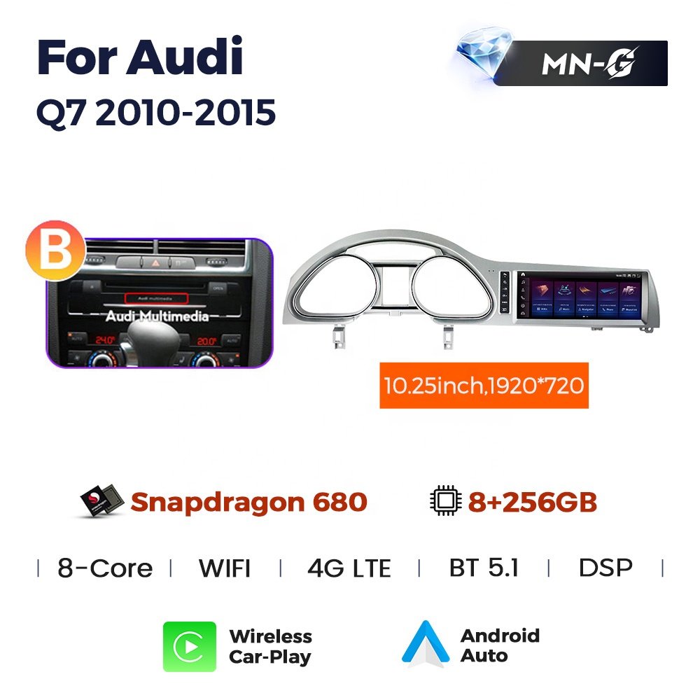 MEKEDE Qualcomm android car radio player multimedia support DVR DAB OBD for car Audi Q7 2005 2006 2008 2009 2010 2013 2014 2015
